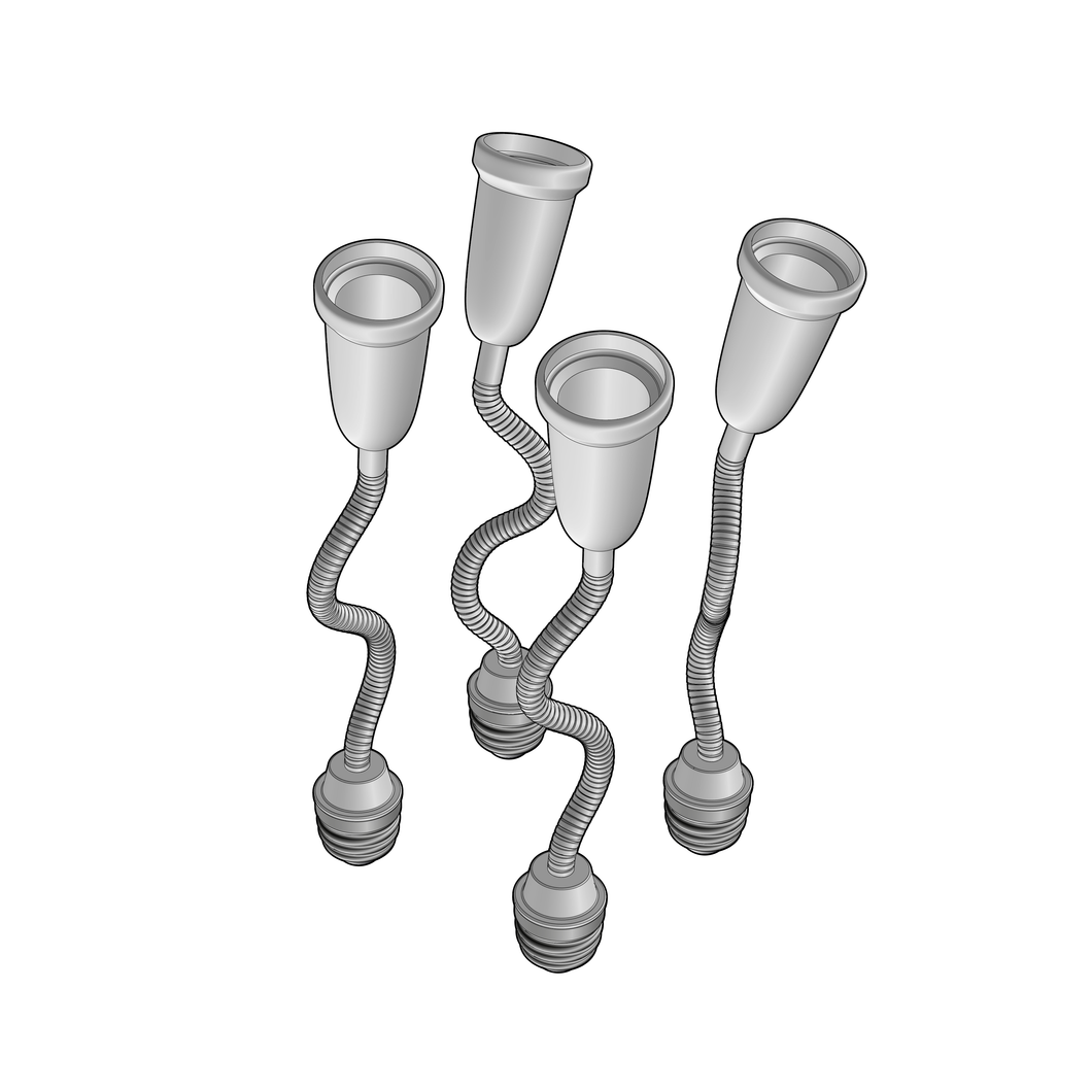 Set of 4 Flexible Bulb Extender